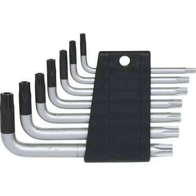 Torx-Winkelstiftschlüssel-Satz mit Bohrung, kurz, 7-tlgTB10-TB40