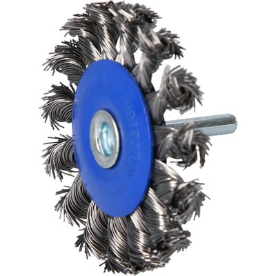Brilliant Tools - BT103109 Scheibenbürste, gezopft, ø 75 mm mit 6 mm Aufnahme