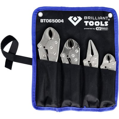 Brilliant Tools Feststellzangen / Gripzangen-Satz, 4-tlg.