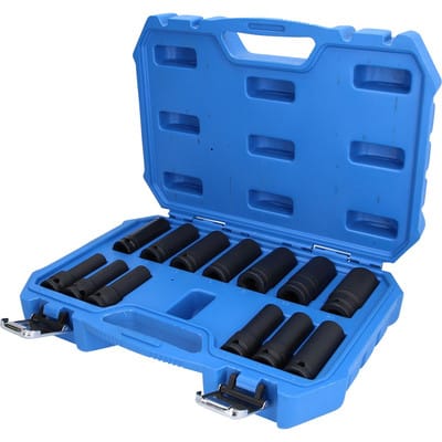 Brilliant Tools - 1/2' Kraft-Stecknuss-Satz, Sechskant, 13-tlg, lang, 10 - 24 mm