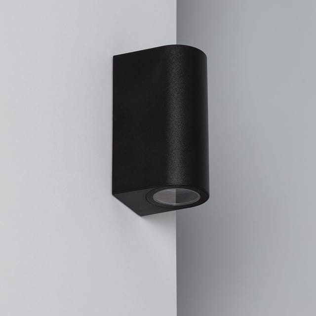 Efectoled - Wandleuchte Aussen doppelseitige Beleuchtung Gala Schwarz Schwarz