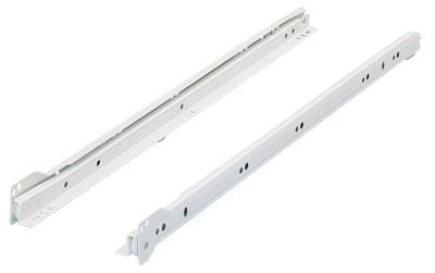 Hettich - Paar Rollenführungen FR402 L.300 mm - Tragkraft 25 kg - Weiß - 1058344
