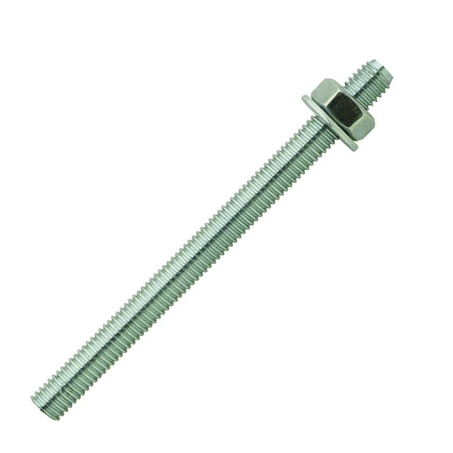 Box 10 Gewindestangen aus verzinktem Stahl + Mutter + Unterlegscheibe 12x160 mm Scell-it MS12160