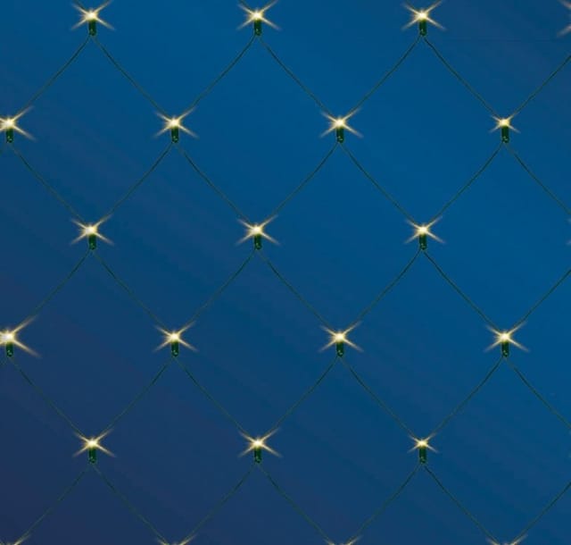 Trendline - LED-Lichternetz Außen 2 x 1,2 m warmweiß mit Timer Lichterketten