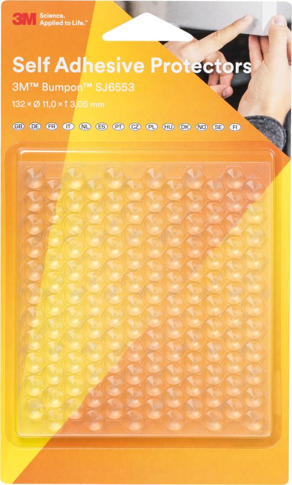 Sj 6553 mpcb Gerätefuß selbstklebend, trapezförmig Transparent (ø x h) 11 mm x 3.05 mm 132 St. - 3M