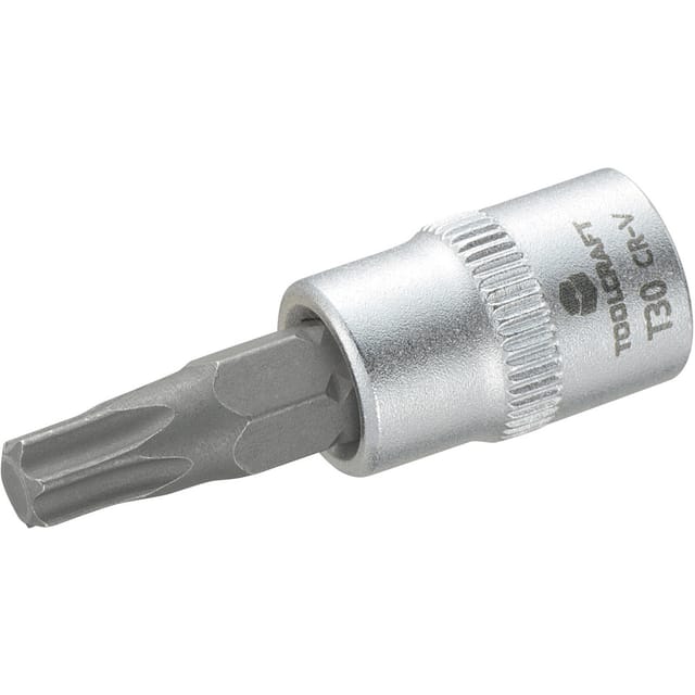 Toolcraft - T30 816153 T-Profil Steckschlüssel-Bit-Einsatz t 30 1/4' (6.3 mm)