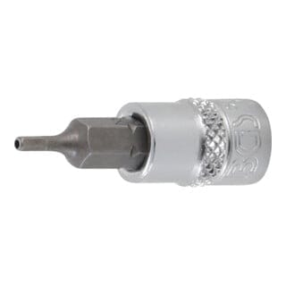 BGS Bit-Einsatz Antrieb Innenvierkant 6,3 mm (1/4") Innensechskant mit Bohrung 2 mm - 5156-2