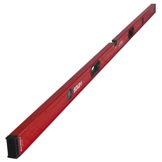 Aluminium Wasserwaage BIG RED 3 mit Handgriffen SOLA® 200cm