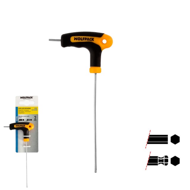 Inbusschlüssel mit Kugelgriff Form t 2,0 mm. mit Aufhänger