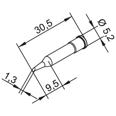 Ersa 0102ADLF20 Lötspitze angeschrägt Spitzen-Größe 2 mm Inhalt 1 St.