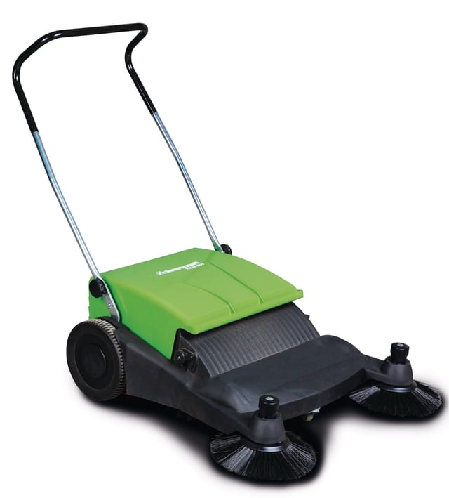 Kehrmaschine hkm 800 Cleancraft 2 Seitenbesen, für 500-1000 m, Behälter 40 l