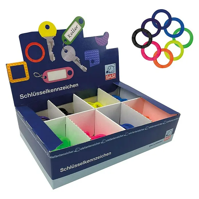 Schlüsselclip 8520-9010 8-farbig 200 St. - Basi
