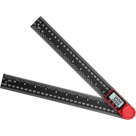 Linghhang – Digitaler 2-in-1-winkelmesser – Präzise Messung Von 0–360° – 300 Mm Länge – Lcd-bildschirm – Sperr- Und Nullstellfunktion – 8 Zoll