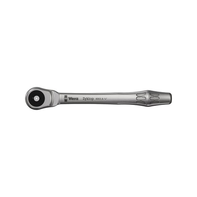 Metall-Knarre mit Durchsteckvier- kant, 1/4'Antrieb, 8003 a Zyklop - Wera