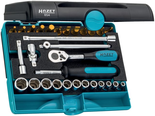 Hazet Steckschlüsselsatz 854 30tlg. 1/4″ SW 4-14 mm Anzahl Zähne 90 6-kant - 854