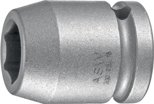 ASW - Kraftschraubersteckschlüsseleinsatz 720 1/2 ″ 6-Kant Schlüsselweite 22 mm Länge 38 mm