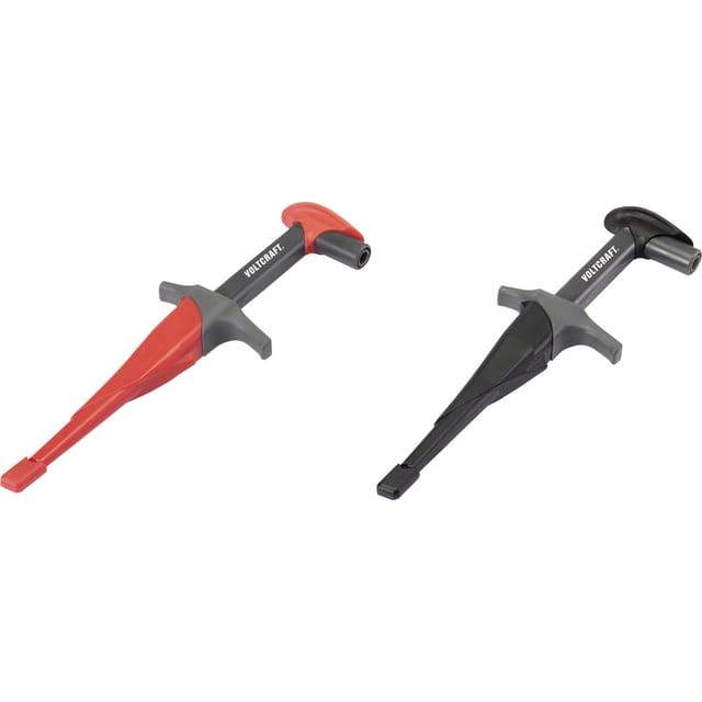 Voltcraft - MSK-115 Sicherheits-Abgreifklemmen-Set Buchse 4 mm cat iii 1000 v, cat iv 600 v Schwarz, r