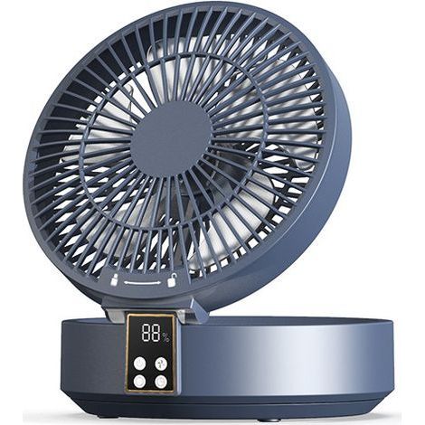 Tischventilator Mit Fernbedienung, Usb-aufladbar, 3 Geschwindigkeitsstufen, Ideal Für Schlaf- Und Wohnzimmer, Blau
