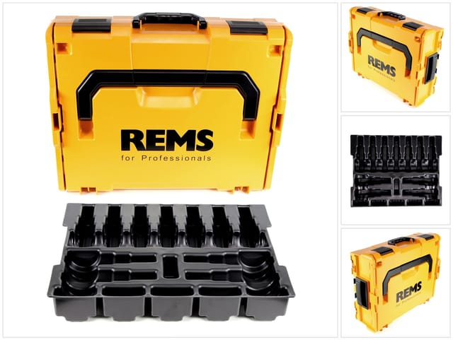 REMS Systemkoffer L-Boxx mit Einlage für 11 REMS-Presszangen Mini und 6 REMS Pressringe 45° - 578659