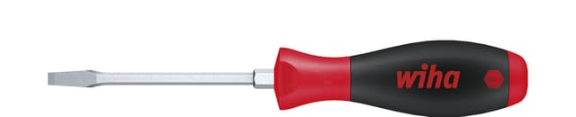 Wiha - Schraubendreher SoftFinish® Schlitz mit Sechskantklinge und Sechskantansatz 4,5 mm x 90 mm (00732)