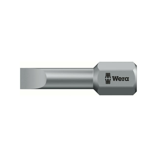 Bit Torsion 1/4 din 3126 C6,3 Schlitz 4,5x0,6x25mm Wera
