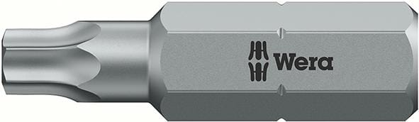 Bit zähhart 1/4 din 3126 C6,3 T10x25mm mit Bohrung Wera