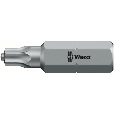 Bit zähhart 1/4' din 3126 C6,3 T25x25mm mit Zapfen Wera