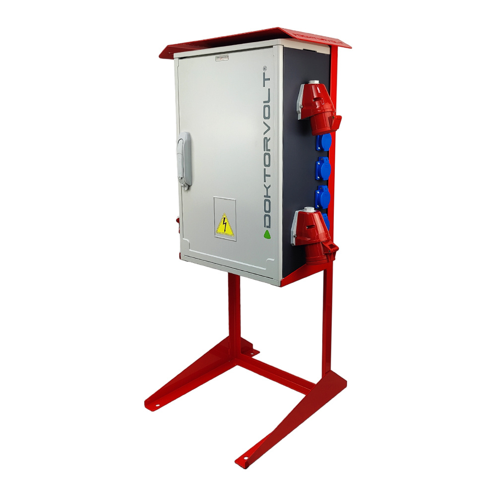 Baustromverteiler Mit Ständer Os-s/fi Set 2x32a 1x16a 8x230v Doktorvolt 7228