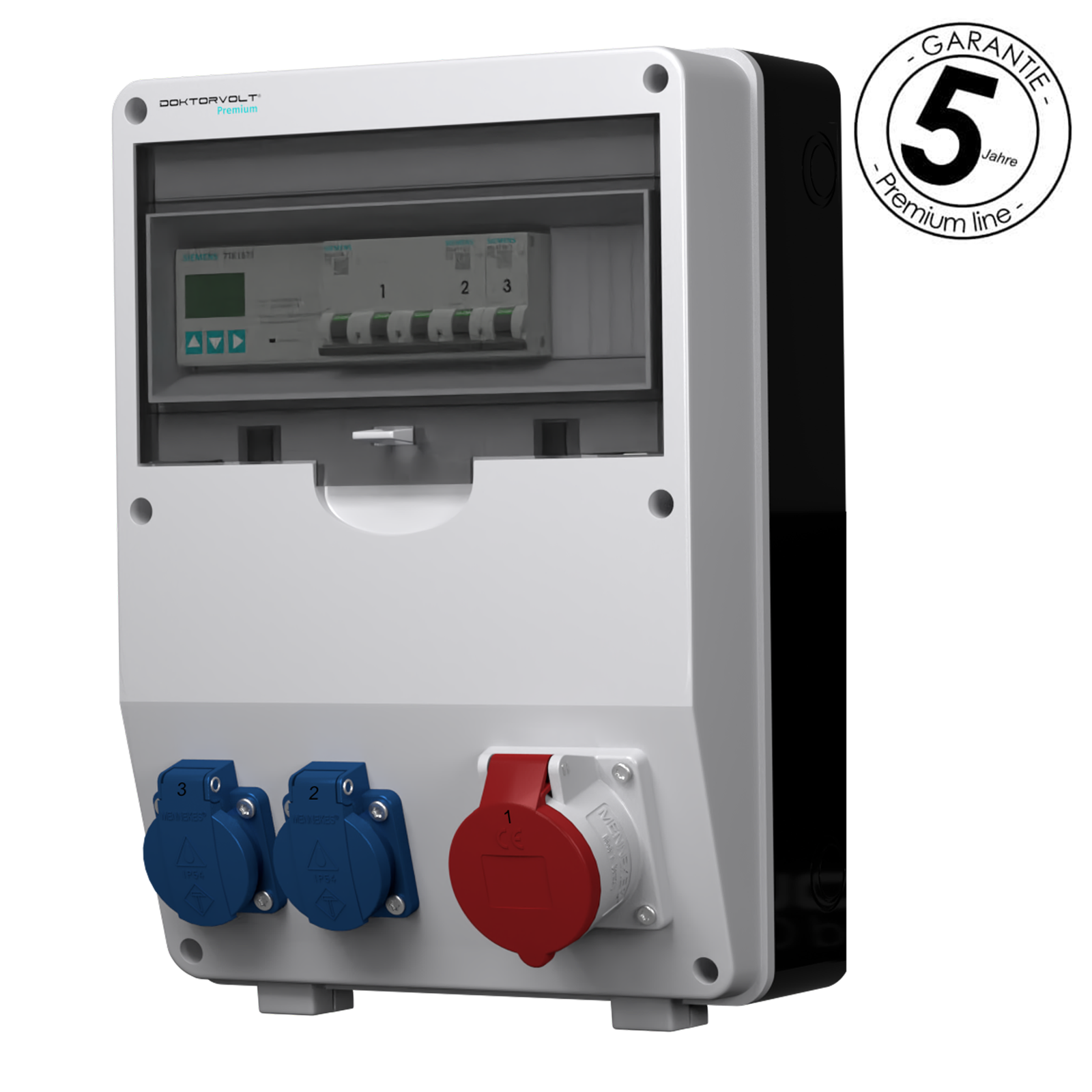 Stromverteiler Ptd-s 16a 2x230v 3p Zähler Siemens Und Mennekes Doktorvolt Dv-4777-d