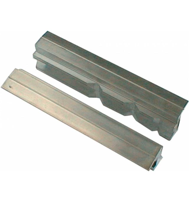 Schraubstockschutzbacke 47/5 p f.Backen-B.120mm Prismen Alu. Haarhaus