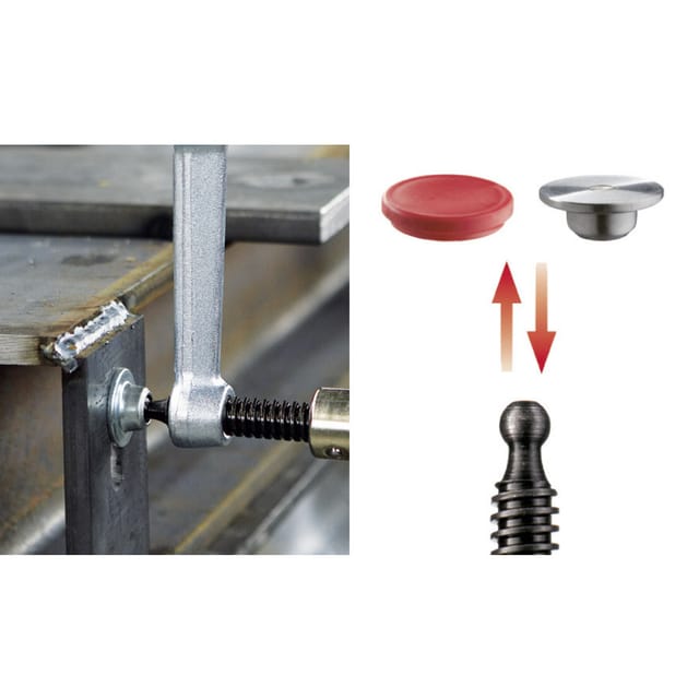 Druckplatte o.Kappe Stahl a 4Stk.für160mm - Bessey