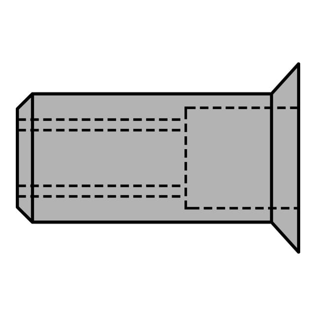 Blindnietmuttern Alu Senkkopf m 8 x 11 x 18,5 - Gesipa