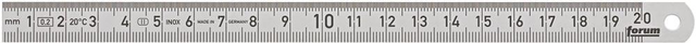 Biegsamer Stahlmaßstab 200x13 mm rostfrei Forum