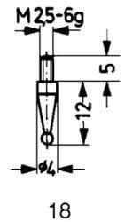 Messeinsatz f.Messuhren u.Feinz. Stahl ABB.18/ 5,0 mm Käfer