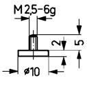 Messeinsatz aus Stahl Abb.20/ 5,0mm - Käfer