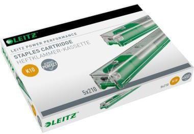Heftklammerkassette K10 Blockheftgerät 5551 5550 26/10 55 Bl. (80 g/m²) grün 5 x 210 St./Pack.