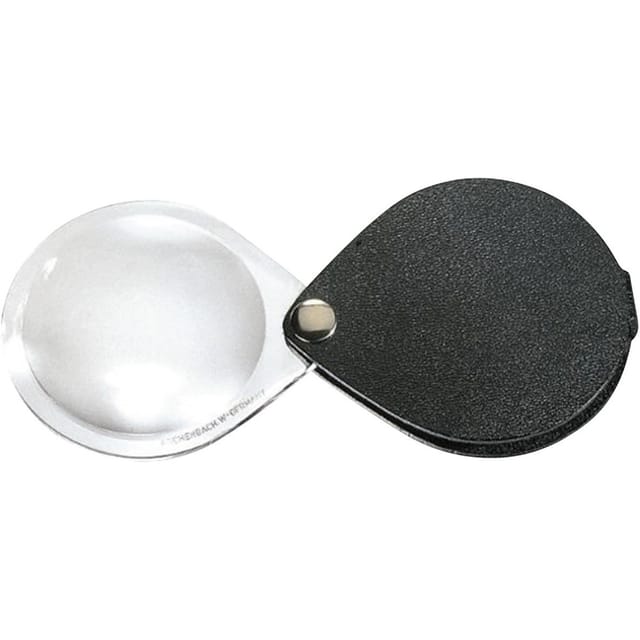 Eschenbach - 1740530 Leder-Einschlaglupe Vergrößerungsfaktor: 6 x Linsengröße: (ø) 30 mm Schwarz