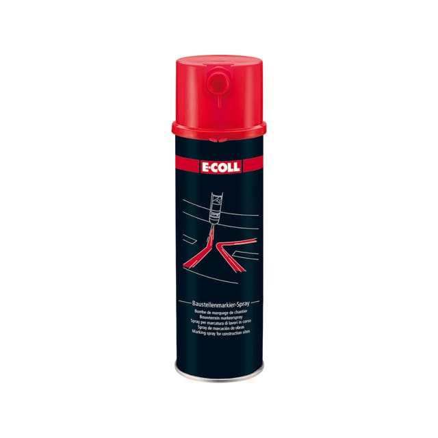 E-coll - Baustellenmarkier-Spray 500ml Spraydose leuchtrot