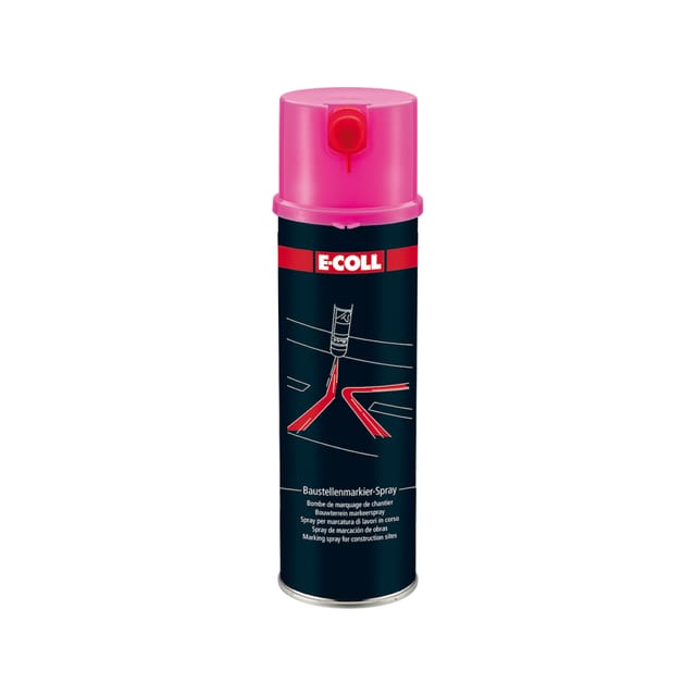 E-coll - Baustellenmarkier-Spray 500ml Spraydose leuchtpink
