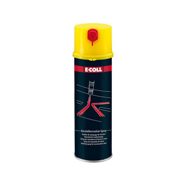 E-coll - Baustellenmarkier-Spray 500ml Spraydose leuchtgelb