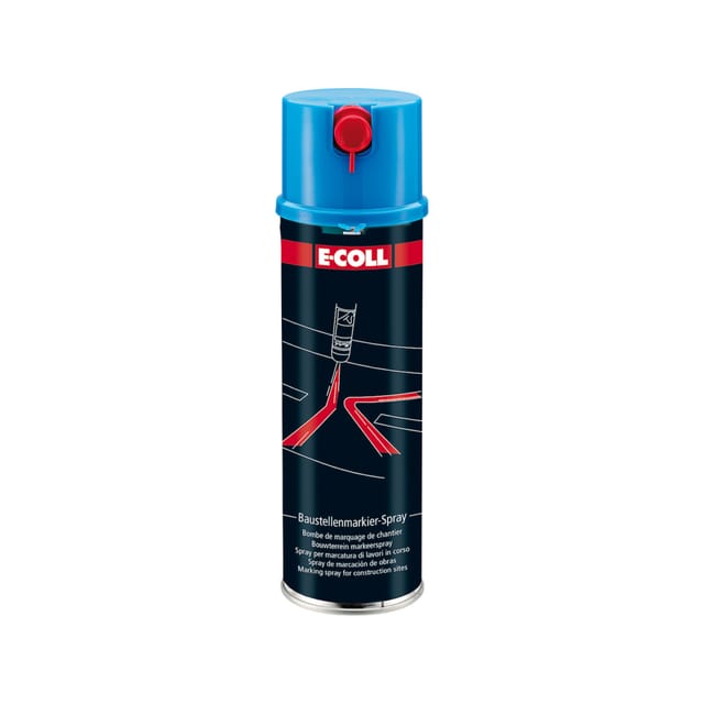 E-coll - Baustellenmarkier-Spray 500ml Spraydose leuchtblau