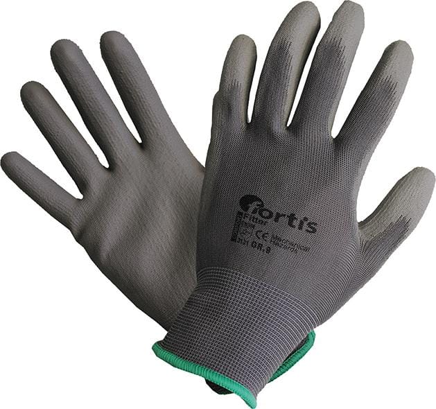 Handschuh Fitter, PU/Nylon,grau, Gr.10 Fortis