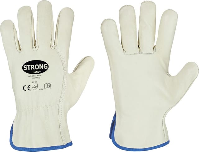 Stronghand - Fahrerhandschuh Driver, Rind nappa, Gr.10, grün/beige 12 Stk