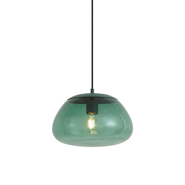 Qazqa Retro Grüne Pendelleuchte Mit Grünem Glas - Giselle