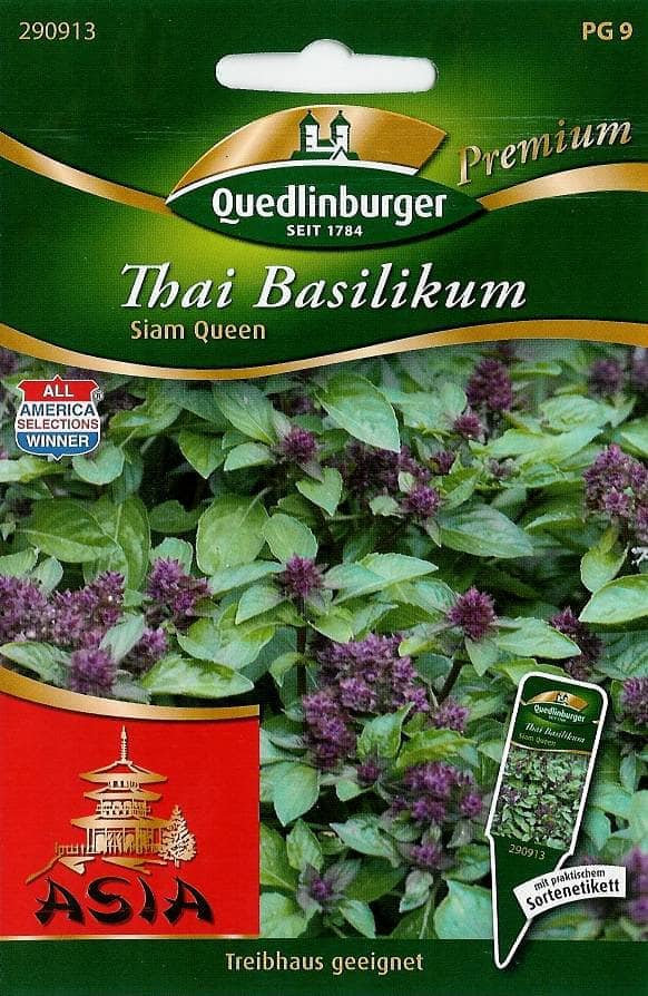 Quedlinburger Thai Basilikum Siam Queen - Premium Kräutersamen
