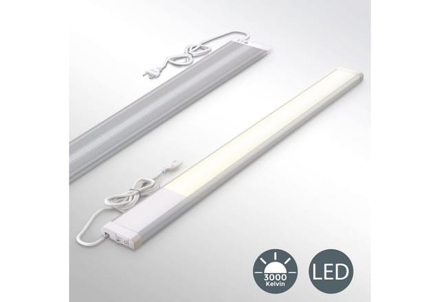 B.k.licht - Unterbauleuchte - 10W, 1100lm, led, Schalter, Stecker, warmweiß, weiß