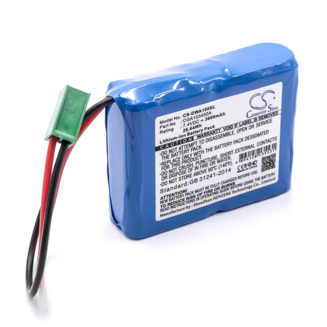 Vhbw - Akku kompatibel mit cemb dwa 1000 Wheel Spurmessgerät (3600 mAh, 7,4 v, Li-Ion)