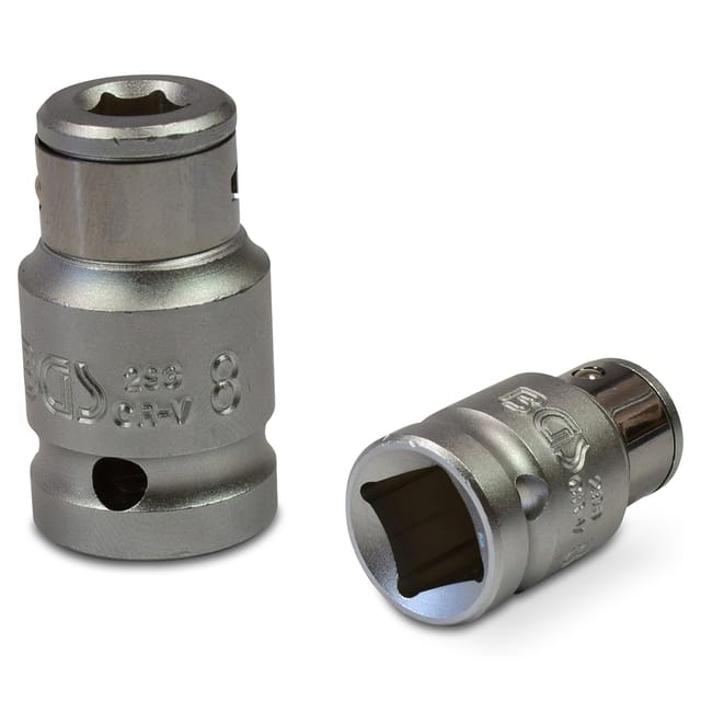 Bgs Technic - Bit-Adapter mit Haltekugel Innenvierkant 12,5 mm (1/2') Innensechskant 8 mm (5/16')