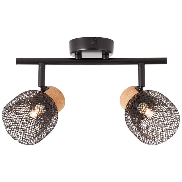 Brilliant - Lampe Flaka Spotrohr 2flg schwarz matt 2x QT14, G9, 6W, geeignet für Stiftsockellampen nicht enthalten Köpfe schwenkbar Für