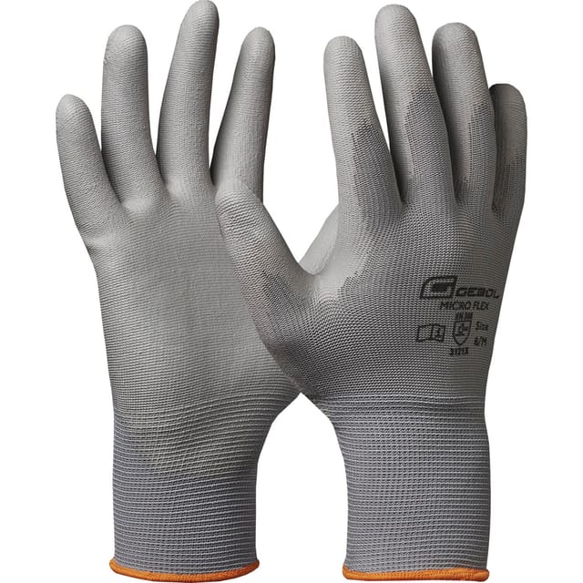 Schutzhandschuh Micro Flex Arbeitshandschuh grau Größe 11 1 Paar - Gebol